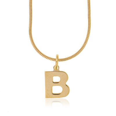 Silberhalskette- Buchstabe B