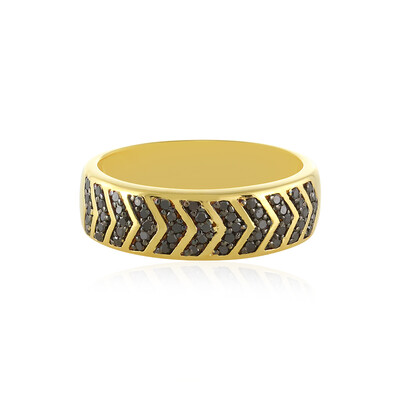 Schwarzer Diamant-Silberring