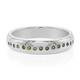 Smaragdgrüner Diamant-Silberring