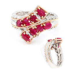 Burmesischer Rubin-Silberring (Gems en Vogue)