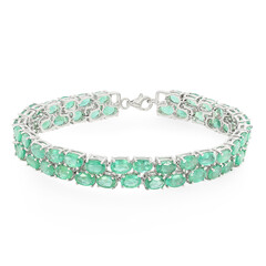 Sambia-Smaragd-Silberarmband