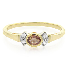 Padparadscha-Saphir-Silberring