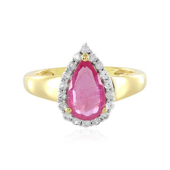 Pinkfarbener Madagaskar-Saphir-Silberring