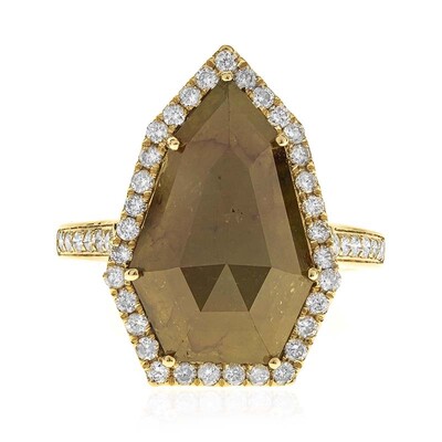 SI2 Schokoladen-Diamant-Goldring (CIRARI)