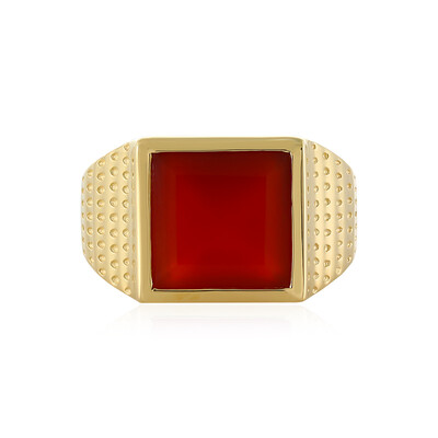 Roter Onyx-Silberring