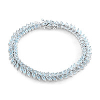 Himmelblauer Topas-Silberarmband