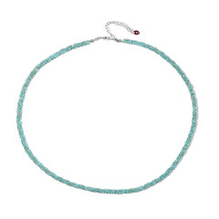 Blauer Apatit-Silberhalskette