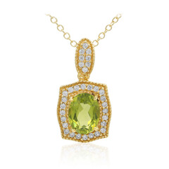 Peridot-Silberhalskette
