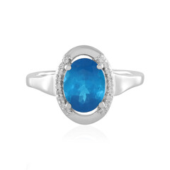 Neonblauer Apatit-Silberring