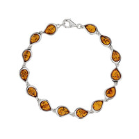 Baltischer Bernstein-Silberarmband