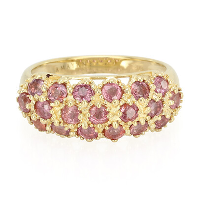 Nicht erhitzter Padparadscha-Saphir-Goldring (AMAYANI)