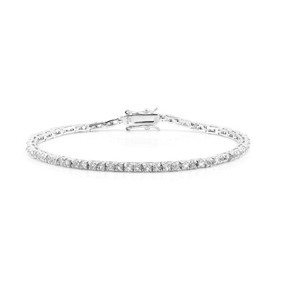 Weißer Topas-Silberarmband