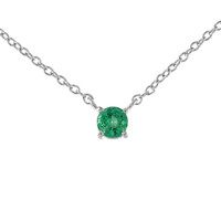 Kolumbianischer Smaragd-Silbercollier