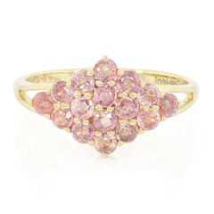 Nicht erhitzter Padparadscha-Saphir-Goldring (AMAYANI)