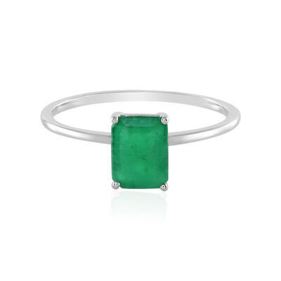 Brasilianischer Smaragd-Platinring