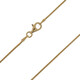 Silber-Zopfkette - 90 cm - 5,17 g - vergoldet