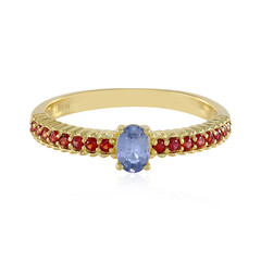 Blauer Ceylon-Saphir-Silberring(Adela Silber)