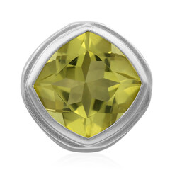 Ouro Verde-Quarz-Silberanhänger