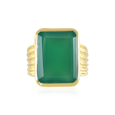 Grüner Onyx-Silberring