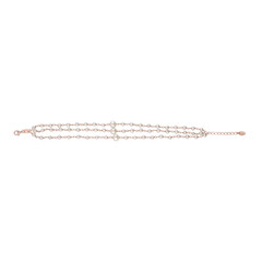 Weiße Süßwasserzuchtperlen-Silberarmband
