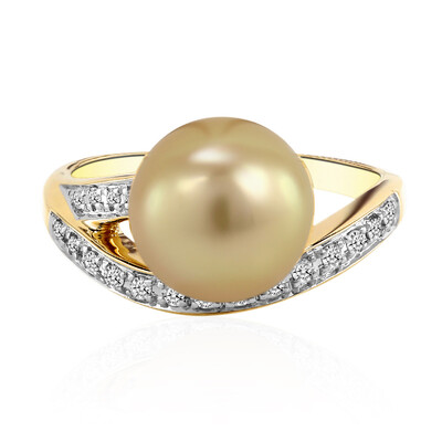 Goldene Südseeperlen-Goldring (TPC)