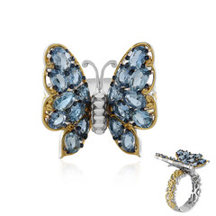 Aquamarin-Silberring (Gems en Vogue)