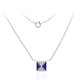Weißer Topas-Silbercollier