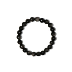 Silber-Obsidian-Armband