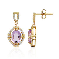 Bolivianischer Amethyst-Silberohrringe