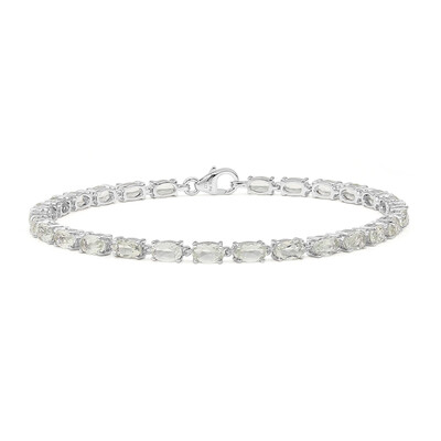 Grüner Amethyst-Silberarmband