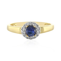 Blauer Stern-Saphir-Silberring