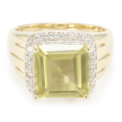 Ouro Verde-Quarz-Goldring