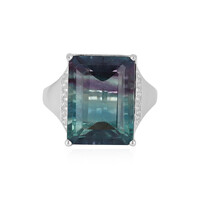 Mehrfarbiger Fluorit-Silberring