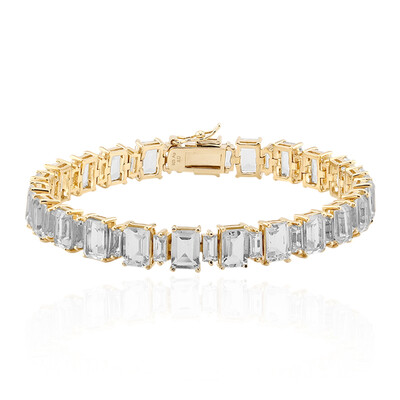 Weißer Topas-Silberarmband