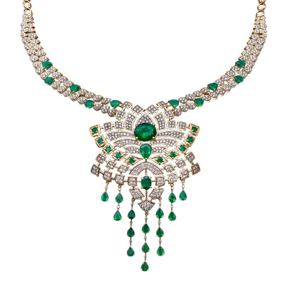 Sambia-Smaragd-Goldcollier (de Melo)