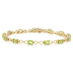 Kaschmir-Peridot-Goldarmband