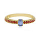 Blauer Ceylon-Saphir-Silberring(Adela Silber)