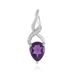 Sambia-Amethyst-Silberanhänger