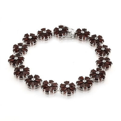 Granat-Silberarmband
