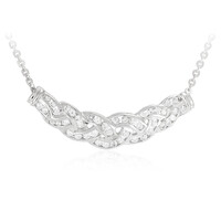 Weißer Topas-Silbercollier