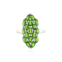 Russischer Diopsid-Silberring
