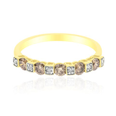 SI2 Schokoladen-Diamant-Goldring