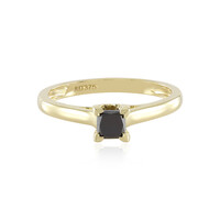 Schwarzer Diamant-Goldring