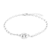 Weißer Topas-Silberarmband