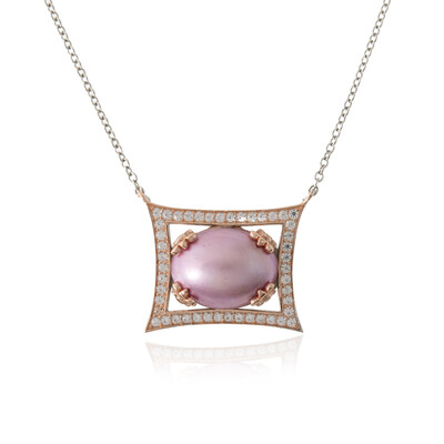 Mabe-Perlen-Silbercollier (Dallas Prince Designs)