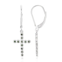 Fancy-Diamant-Silberohrringe