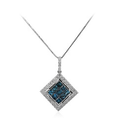 Blauer SI2 Diamant-Goldhalskette (CIRARI)