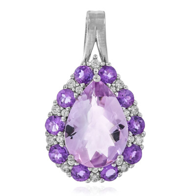 Lavendel-Amethyst-Silberanhänger