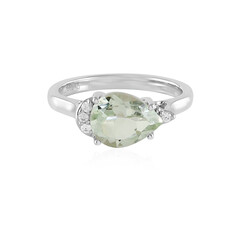 Grüner Amethyst-Silberring