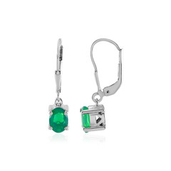 Äthiopischer Grüner Opal-Silberohrringe